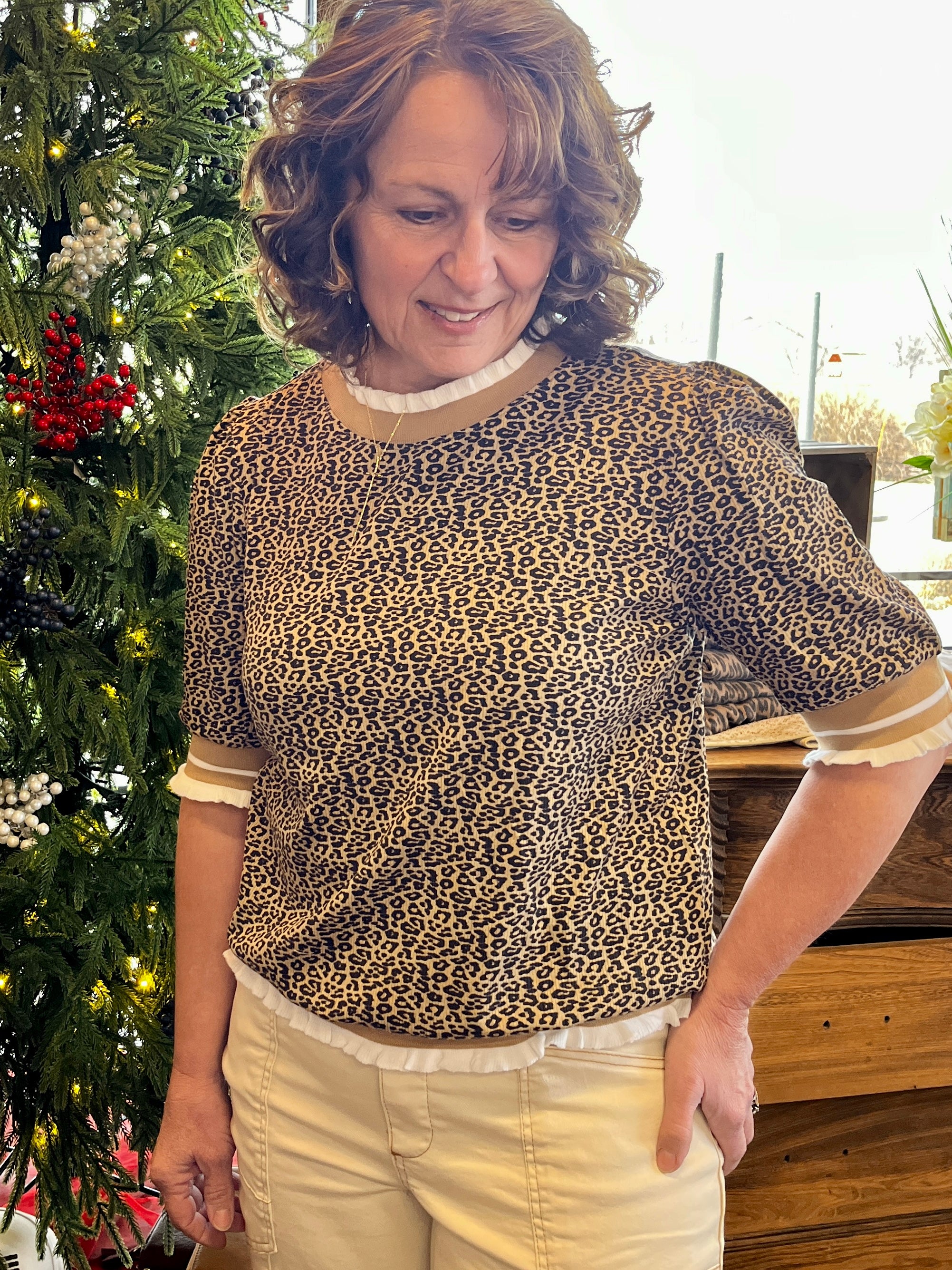 Lennis Leopard Top