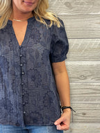 Rainy Navy Top