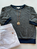 Nina Navy Top
