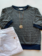 Nina Navy Top