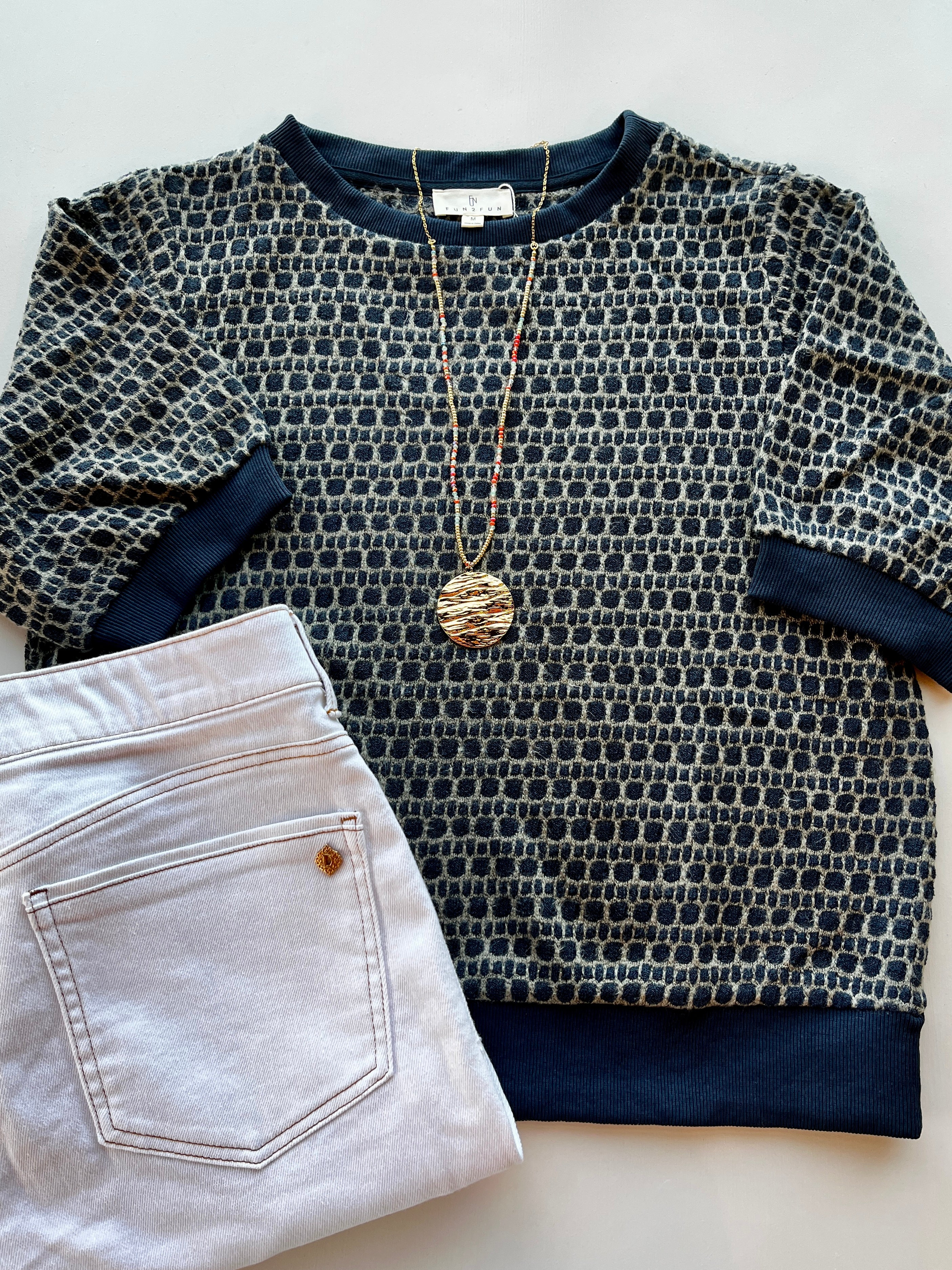 Nina Navy Top