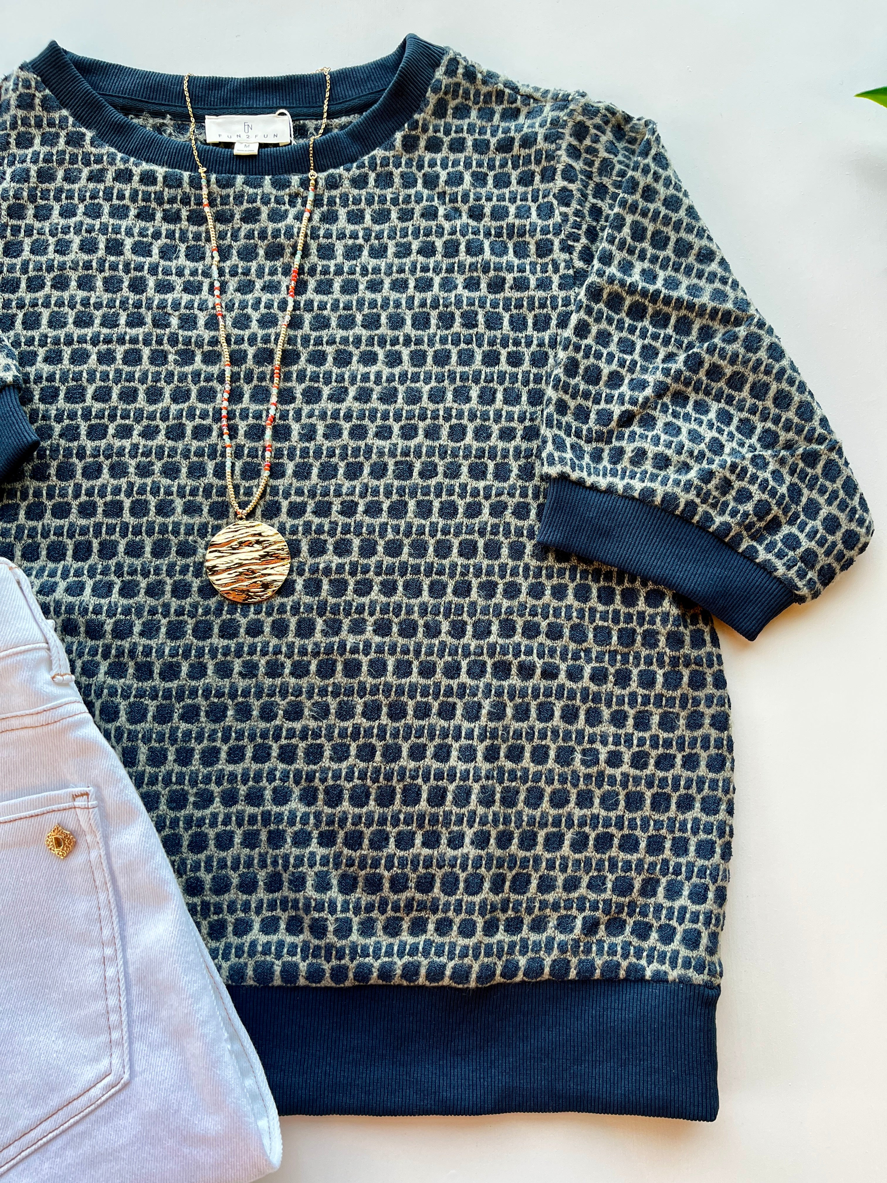 Nina Navy Top