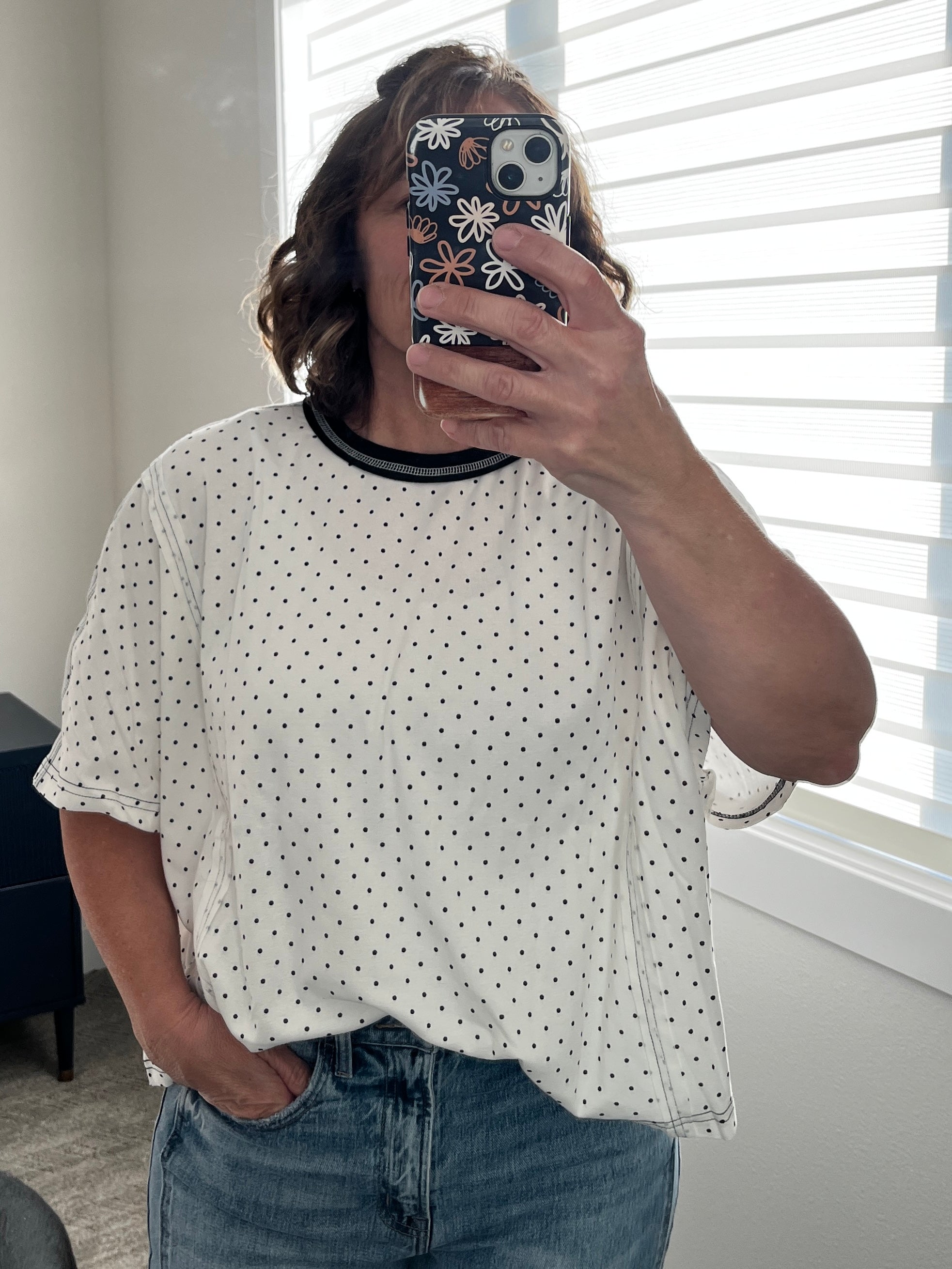 Madison White Dot Shirt