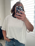 Madison White Dot Shirt