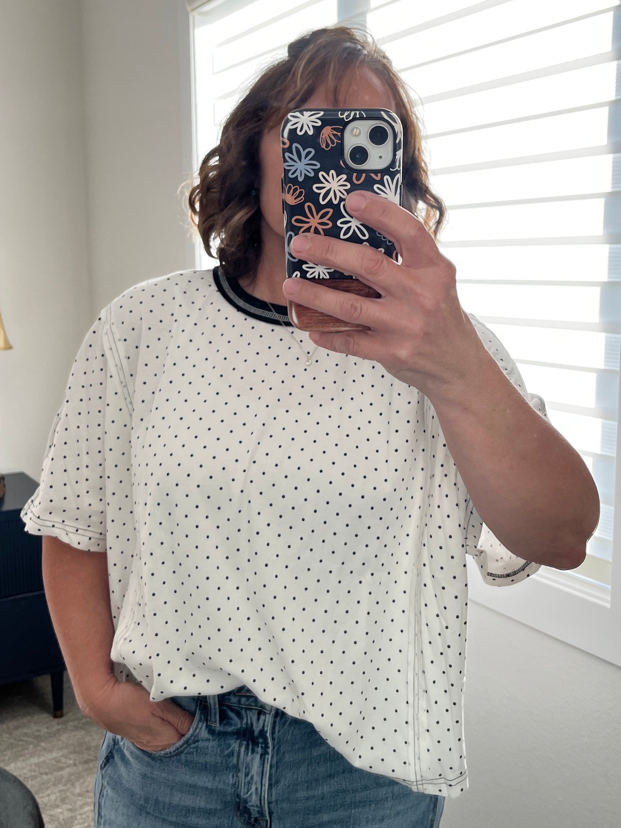 Madison White Dot Shirt