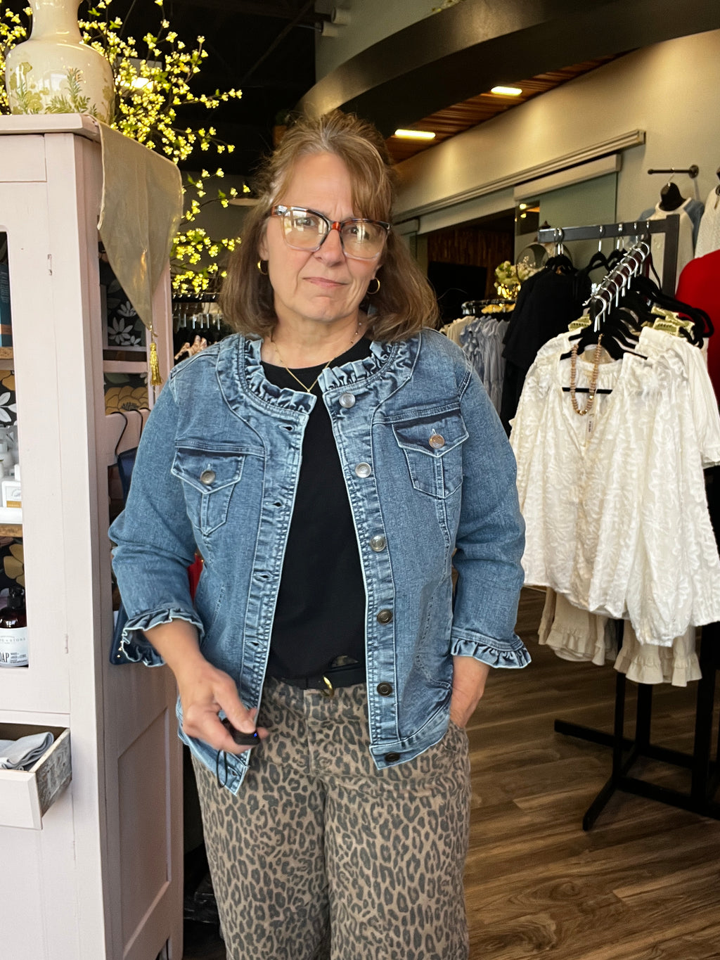 Ruby Ruffle Denim Jacket