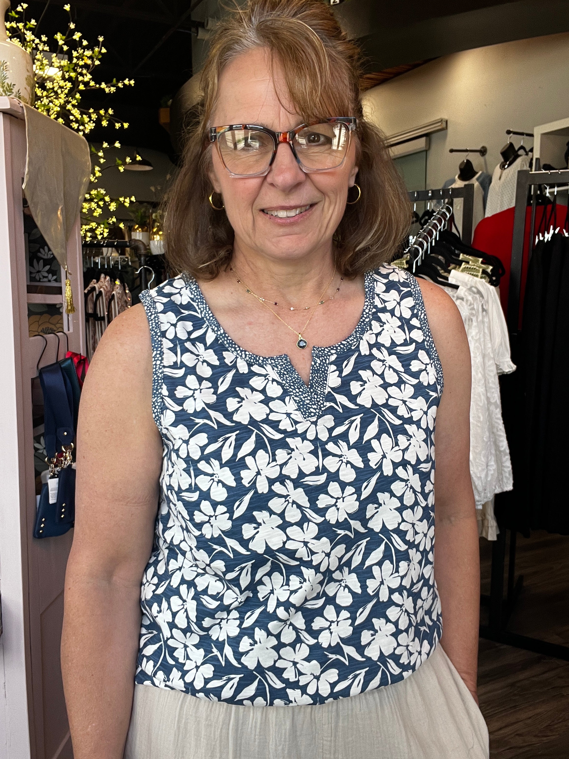 Rachel Floral Tank