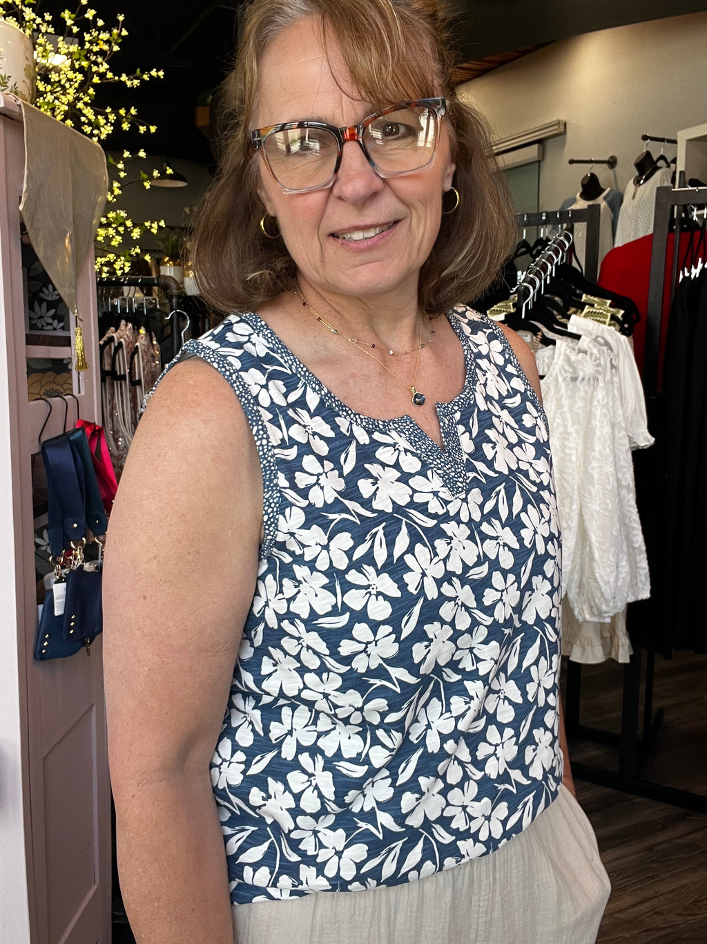 Rachel Floral Tank