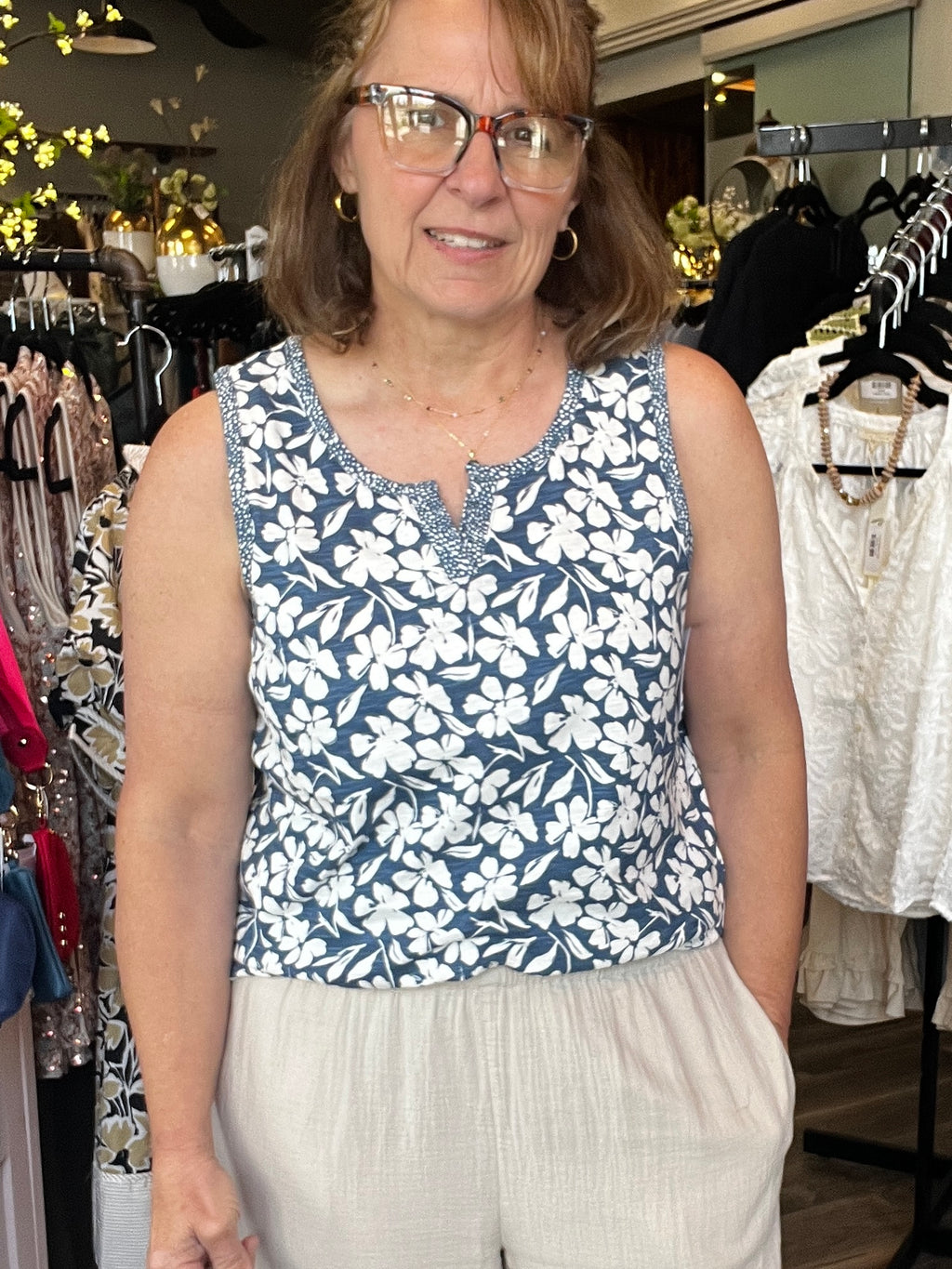 Rachel Floral Tank