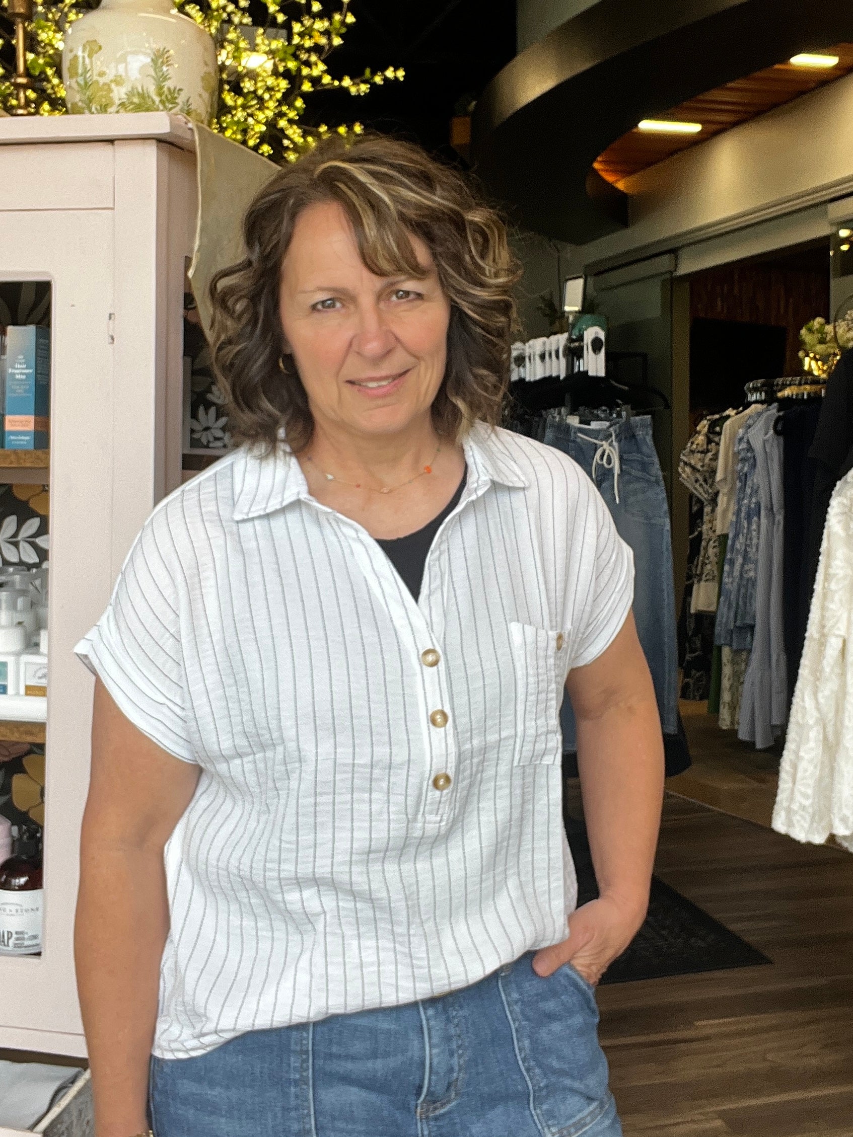 Cagney Stripe Top