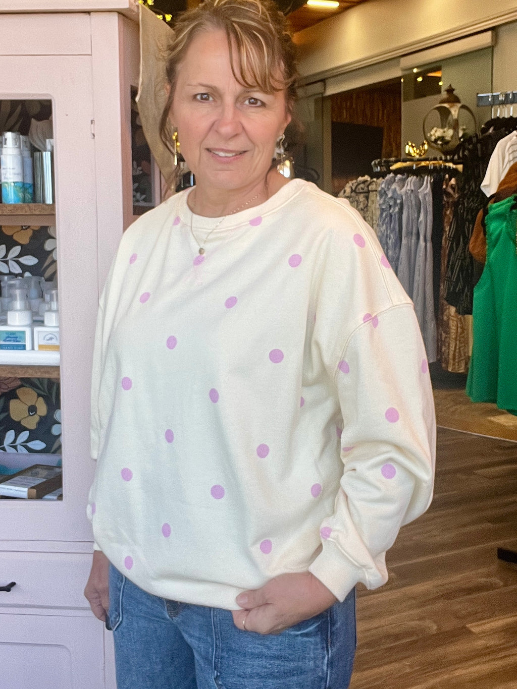 Pippa Polka Dot Sweatshirt