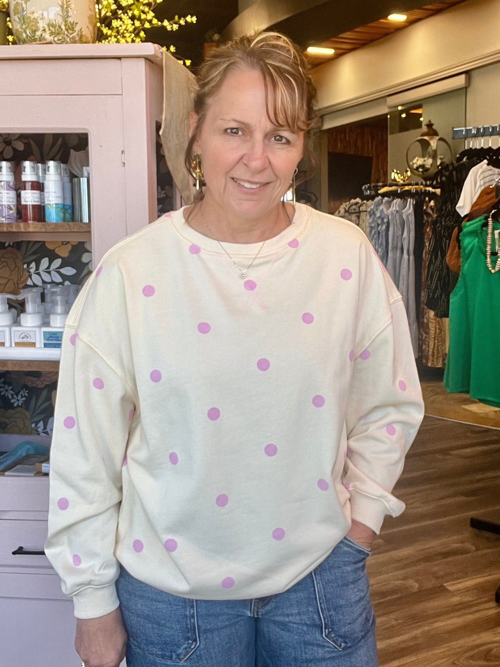 Pippa Polka Dot Sweatshirt