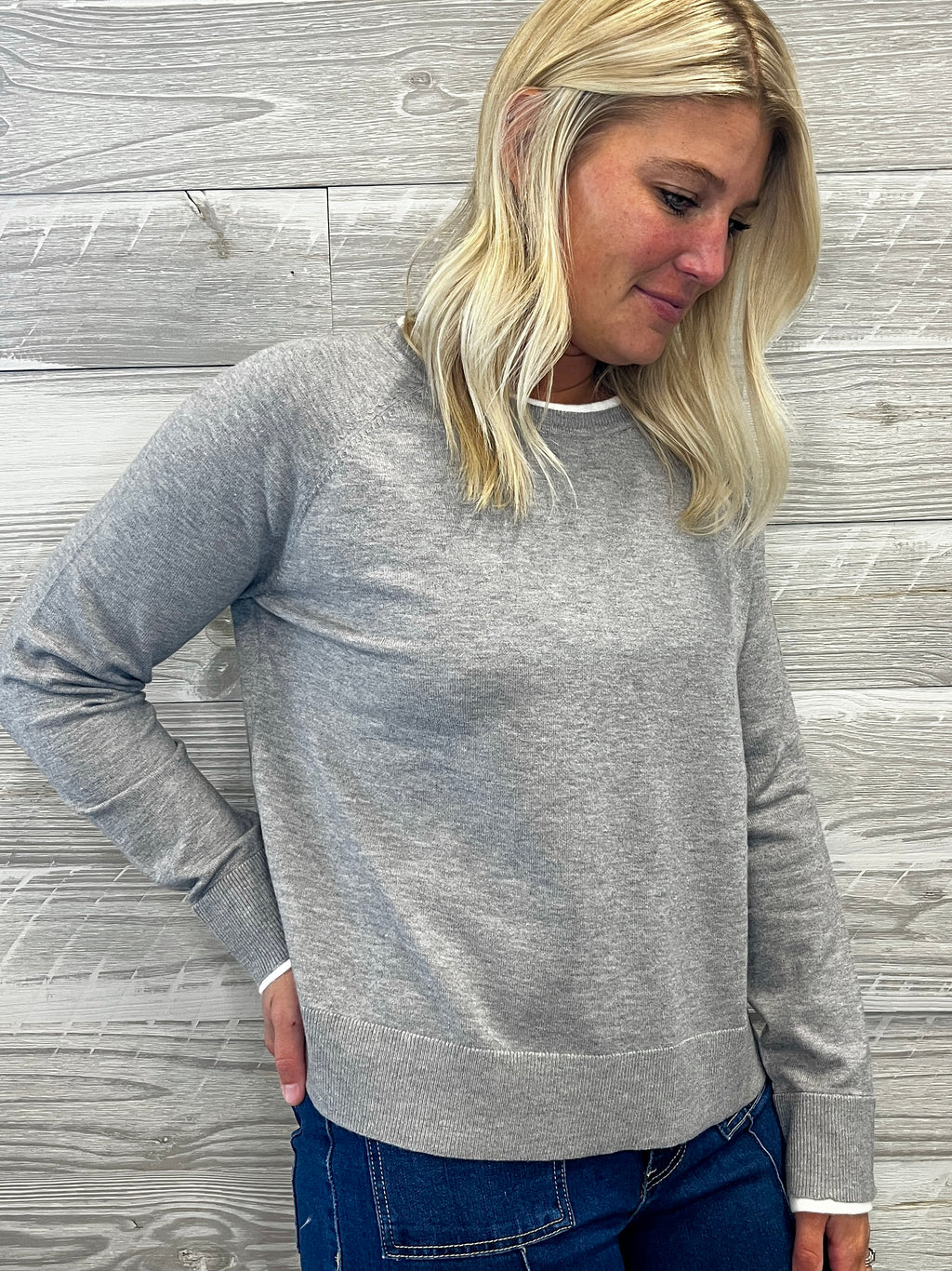 Ava Gray Sweater