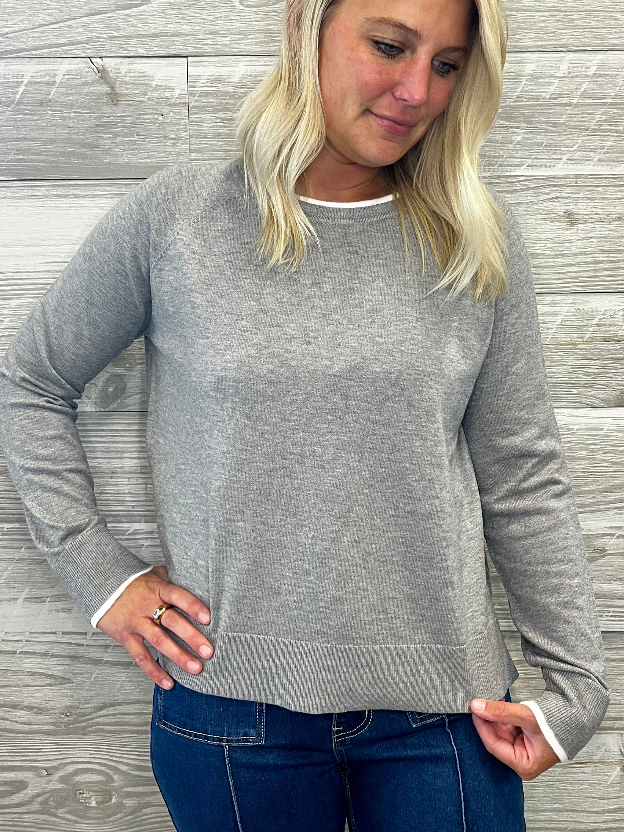 Ava Gray Sweater