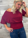 Sophia Burgundy Top