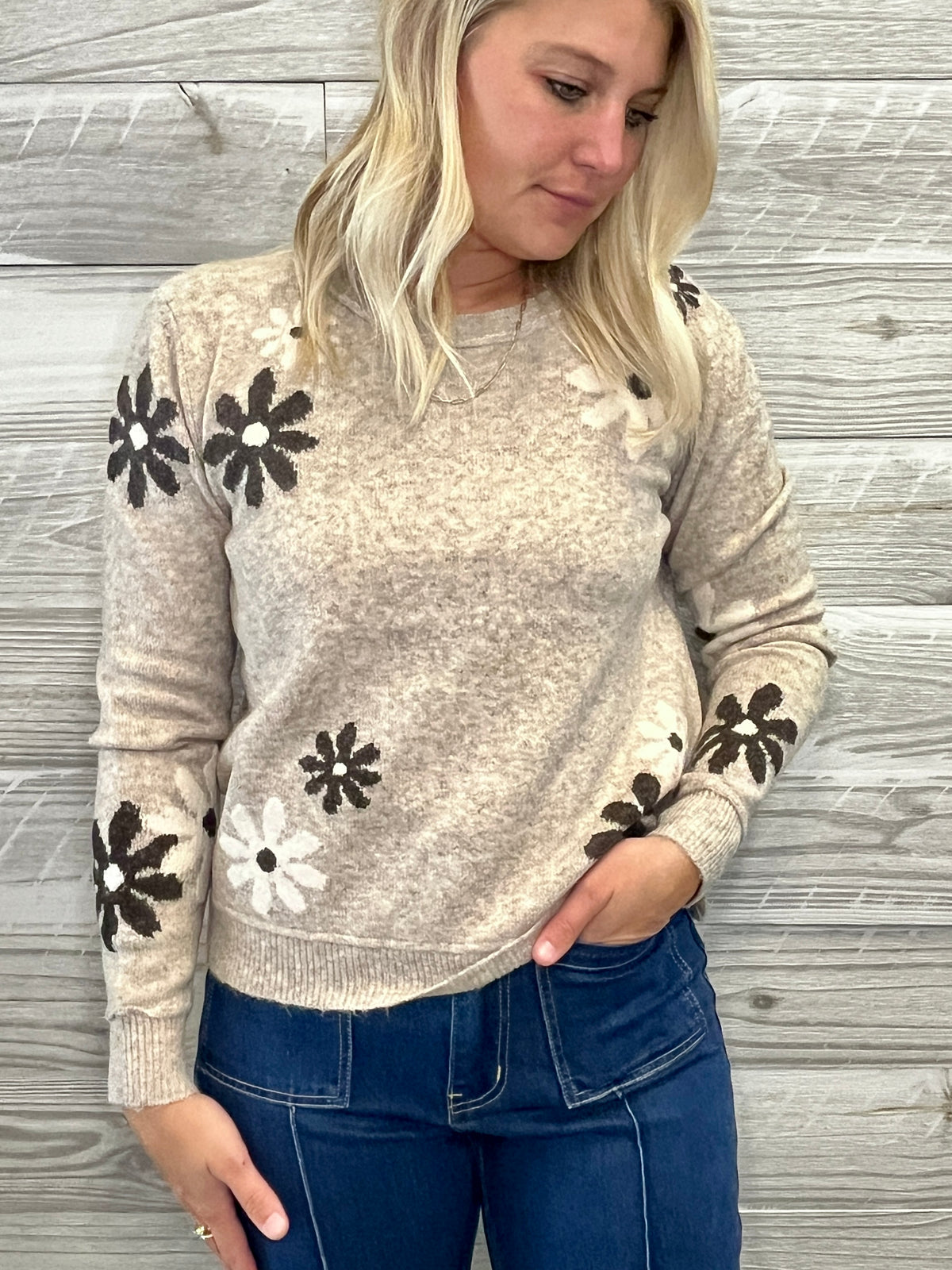 Nia Floral Sweater