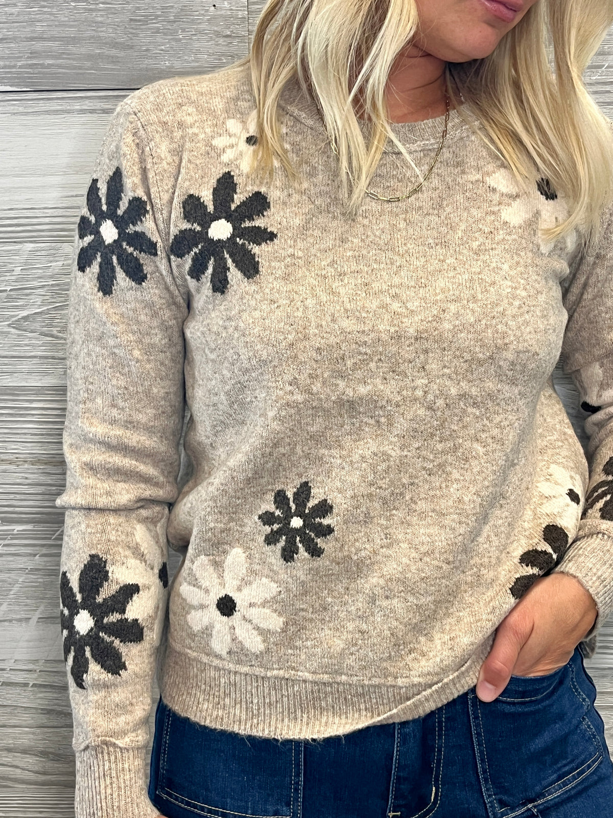 Nia Floral Sweater