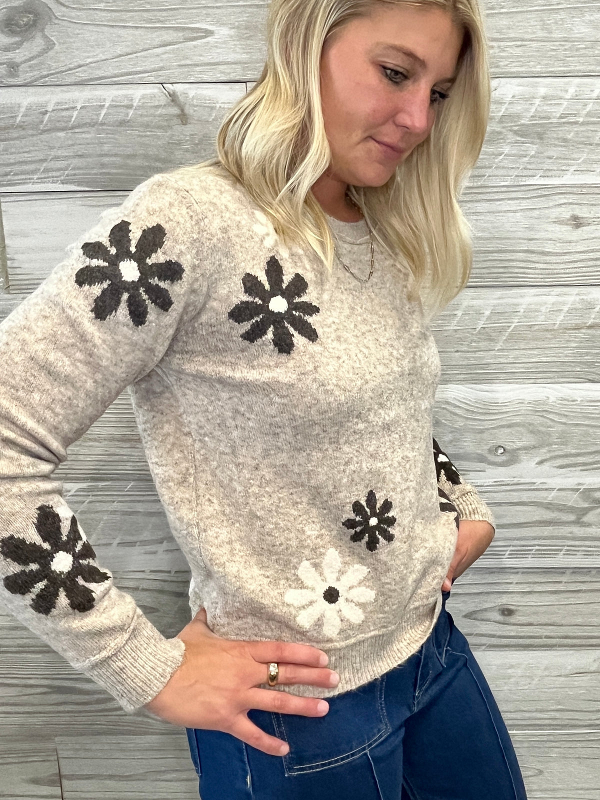 Nia Floral Sweater