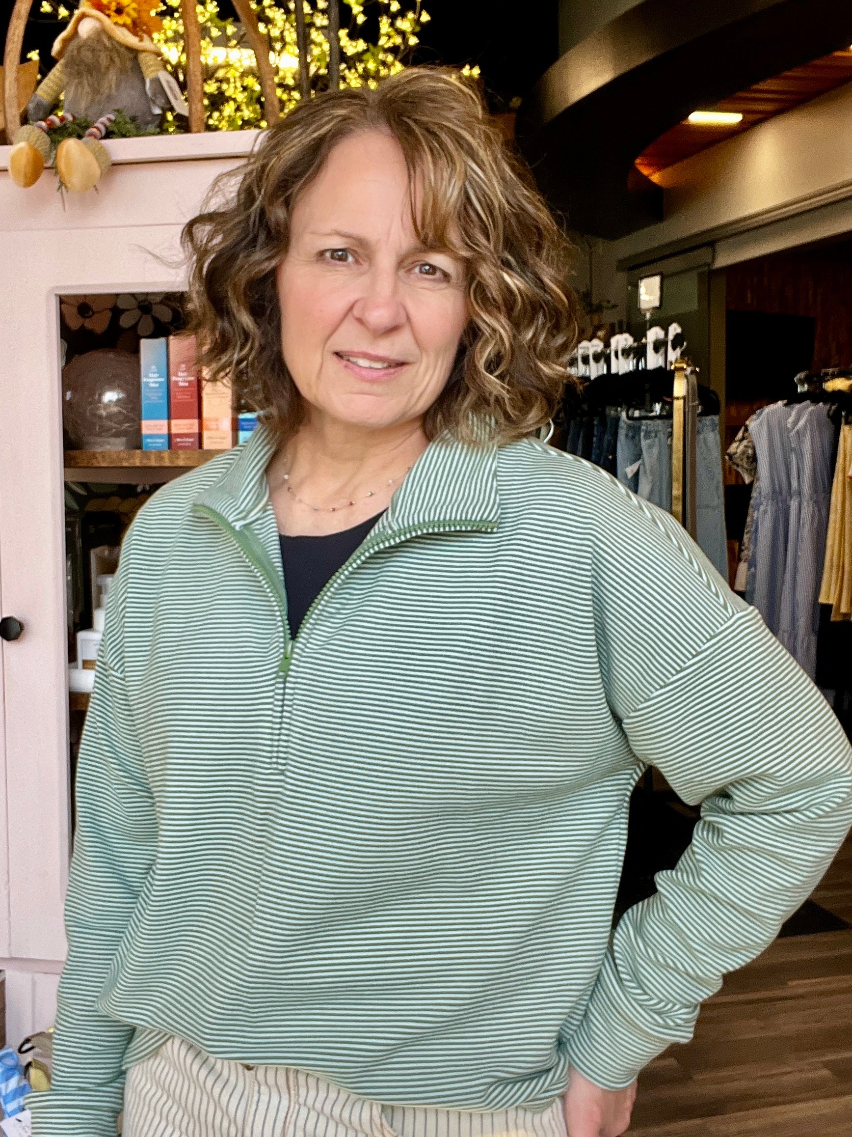 Wesley 1/4 Zip Top