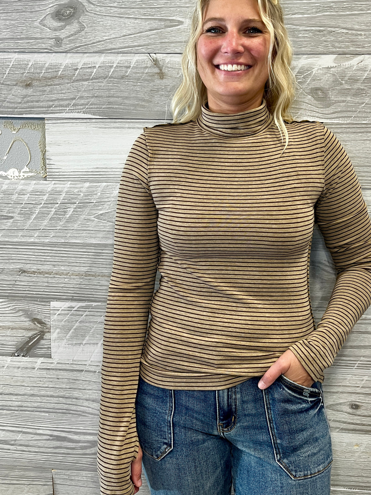 Talulah Stripe Turtleneck