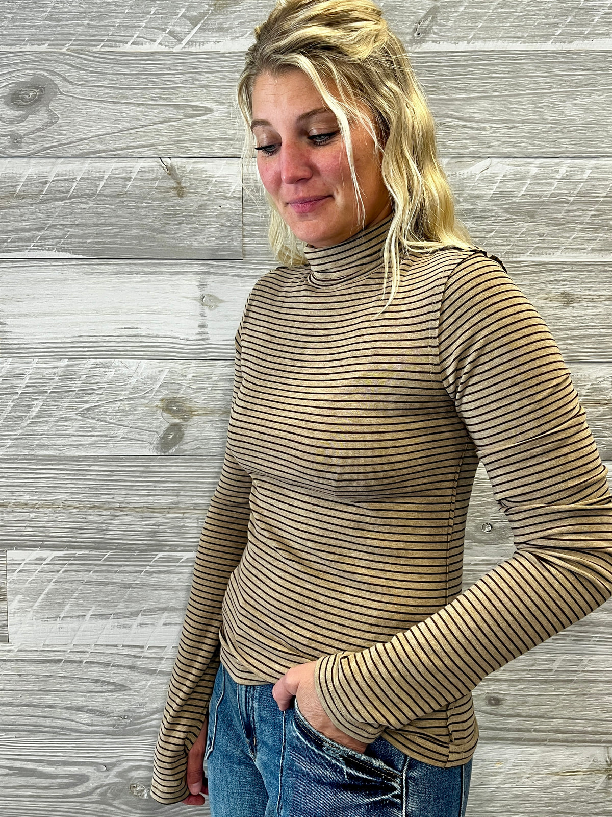 Talulah Stripe Turtleneck
