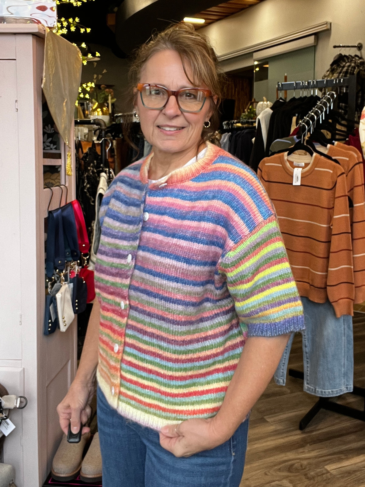 Frannie Stipe Sweater