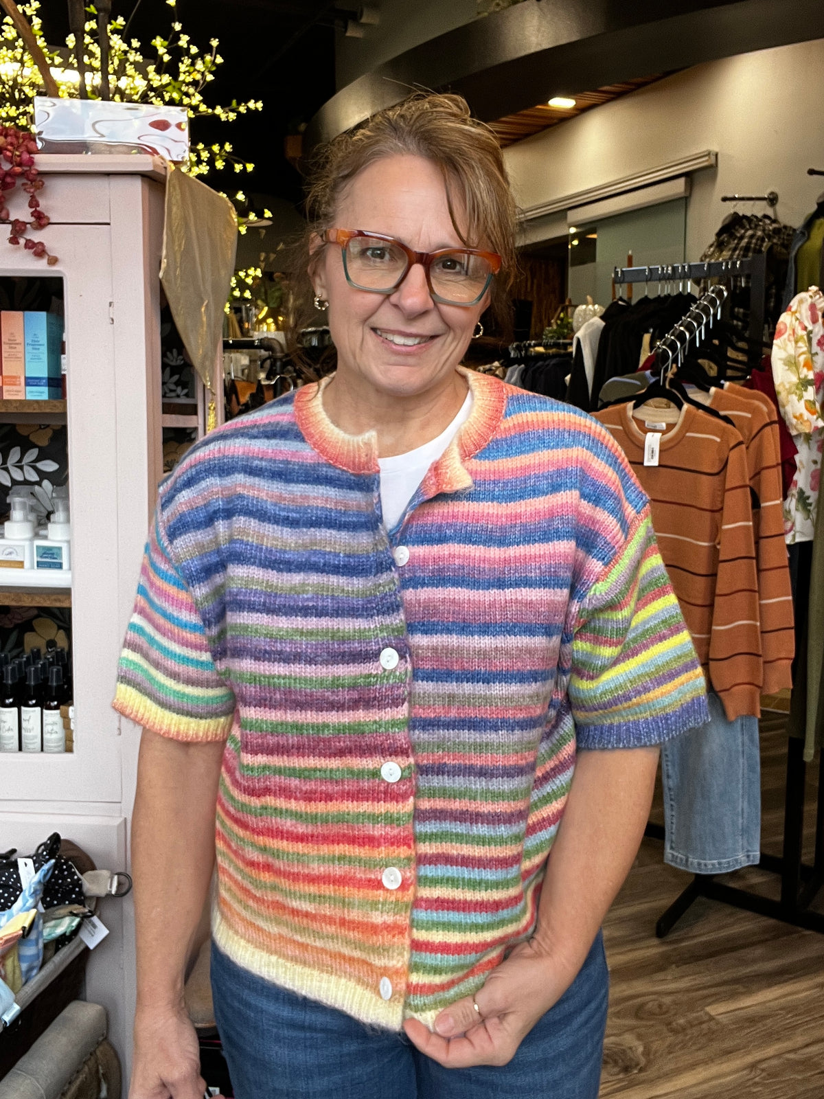Frannie Stipe Sweater