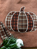 Fall Pumpkin and Flannel Sweatshirt