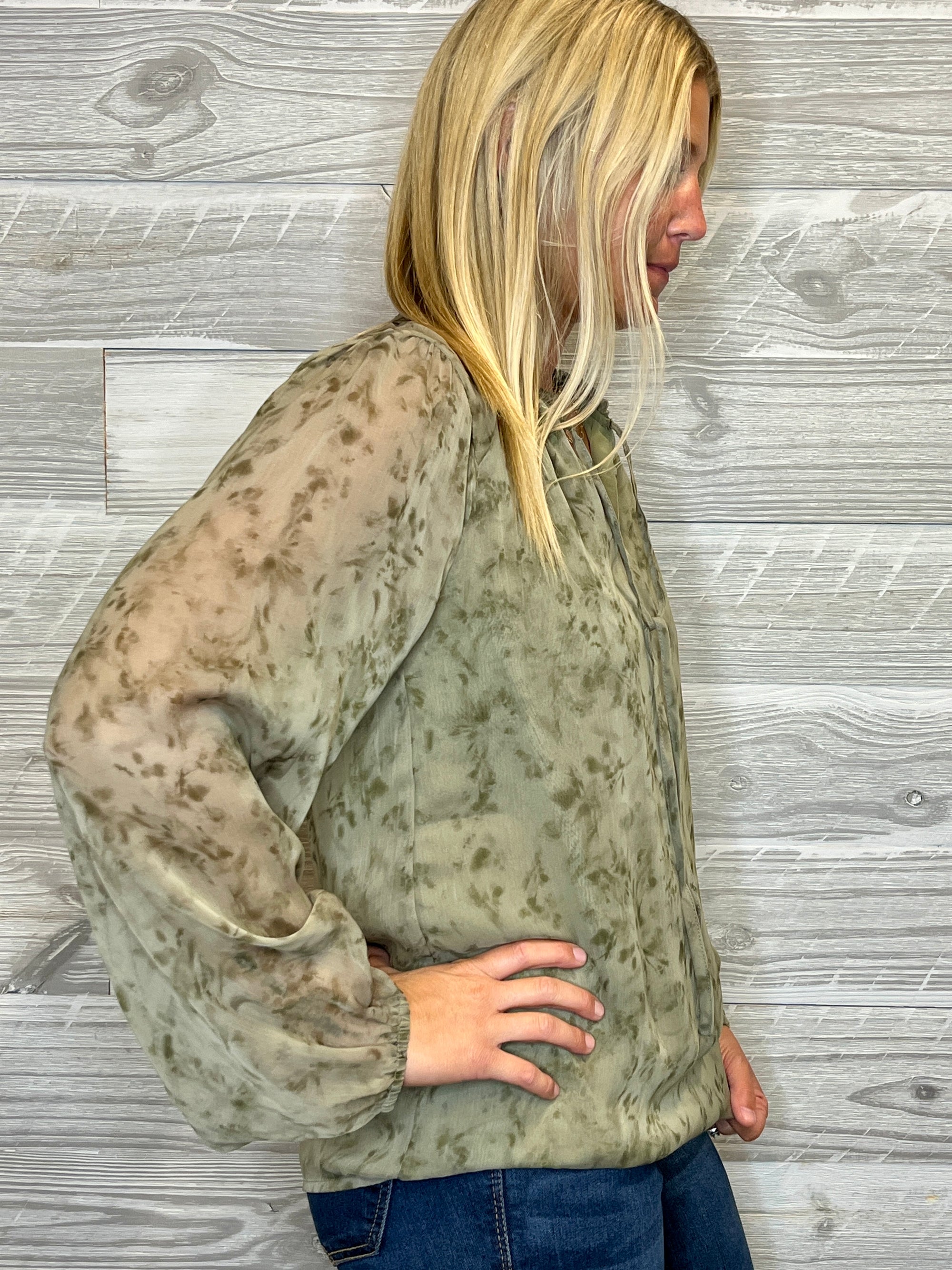 Joelle Olive Blouse