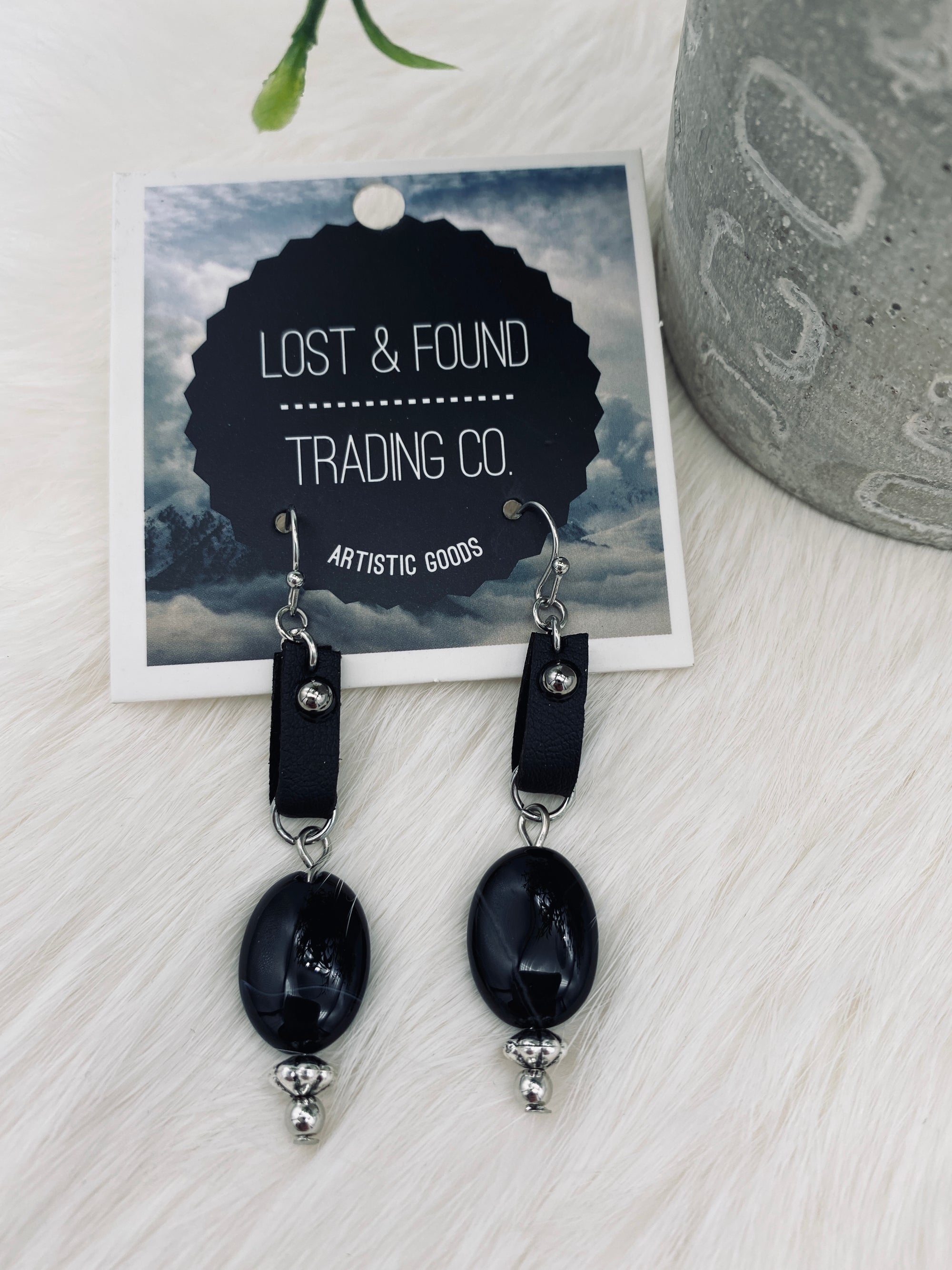 Ebony Bead Earring
